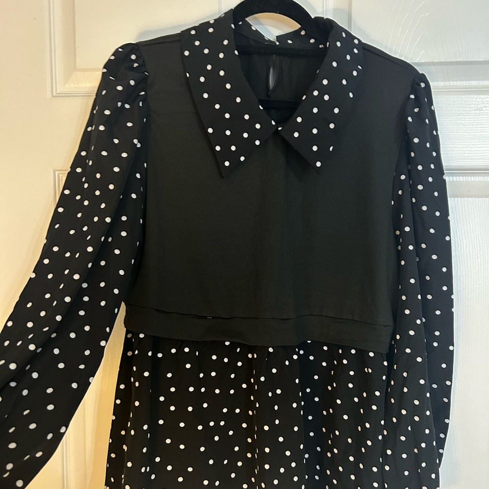 Black and White Polka Dot Dress
